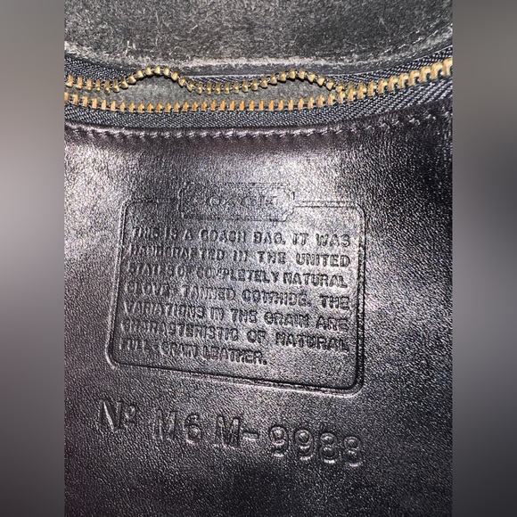 Vintage 1996 Coach Crescent Berkeley Saddlebag with Brass Hardware - Picture 11 of 16